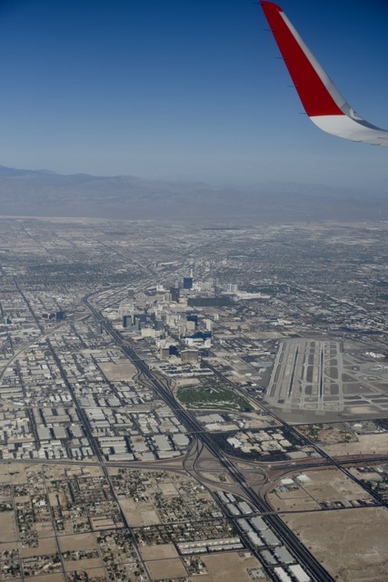 Las Vegas Strip - Doesn't look quite so Glamorous from the air!